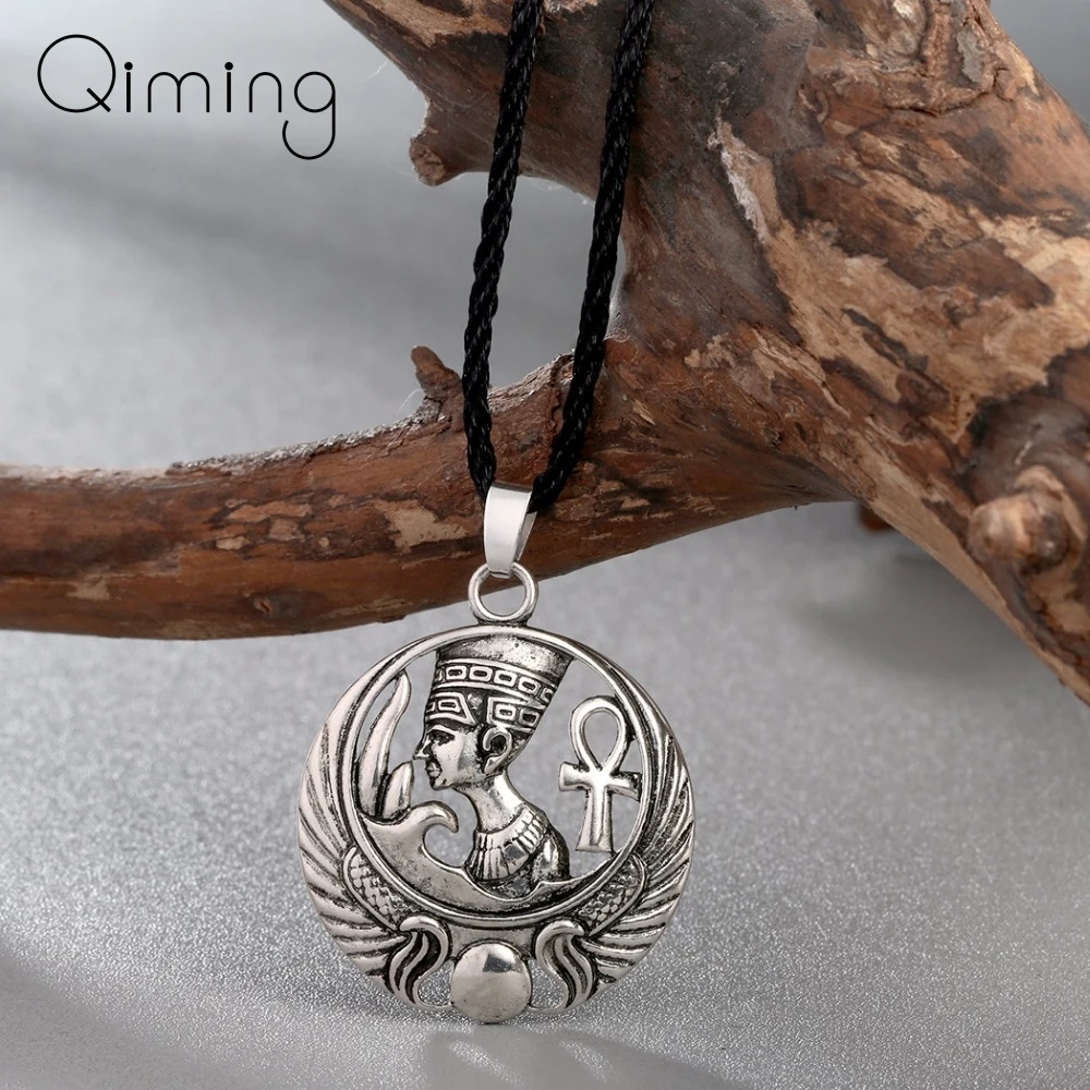 Women Egyptian Queen Necklace Women Female Egypt Nefertiti Pharaoh Ankh Scarab Pendant Silver Vintage Pendant Necklace
Women Egyptian Queen Necklace Women Female Egypt Nefertiti Pharaoh Ankh Scarab Pendant Silver Vintage Pendant Necklace