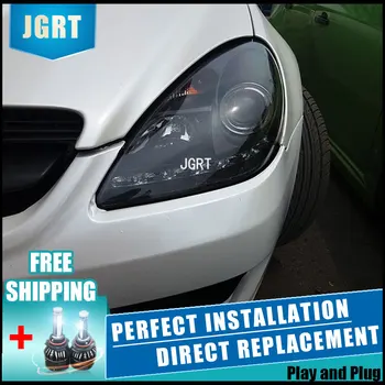 Car Styling Headlight assembly 2008 for Benz R171 DoubleU Angel Eye LED DRL Lens Double Beam H7 with hid kit 2 pcs.
Car Styling Headlight assembly 2008 for Benz R171 DoubleU Angel Eye LED DRL Lens Double Beam H7 with hid kit 2 pcs.