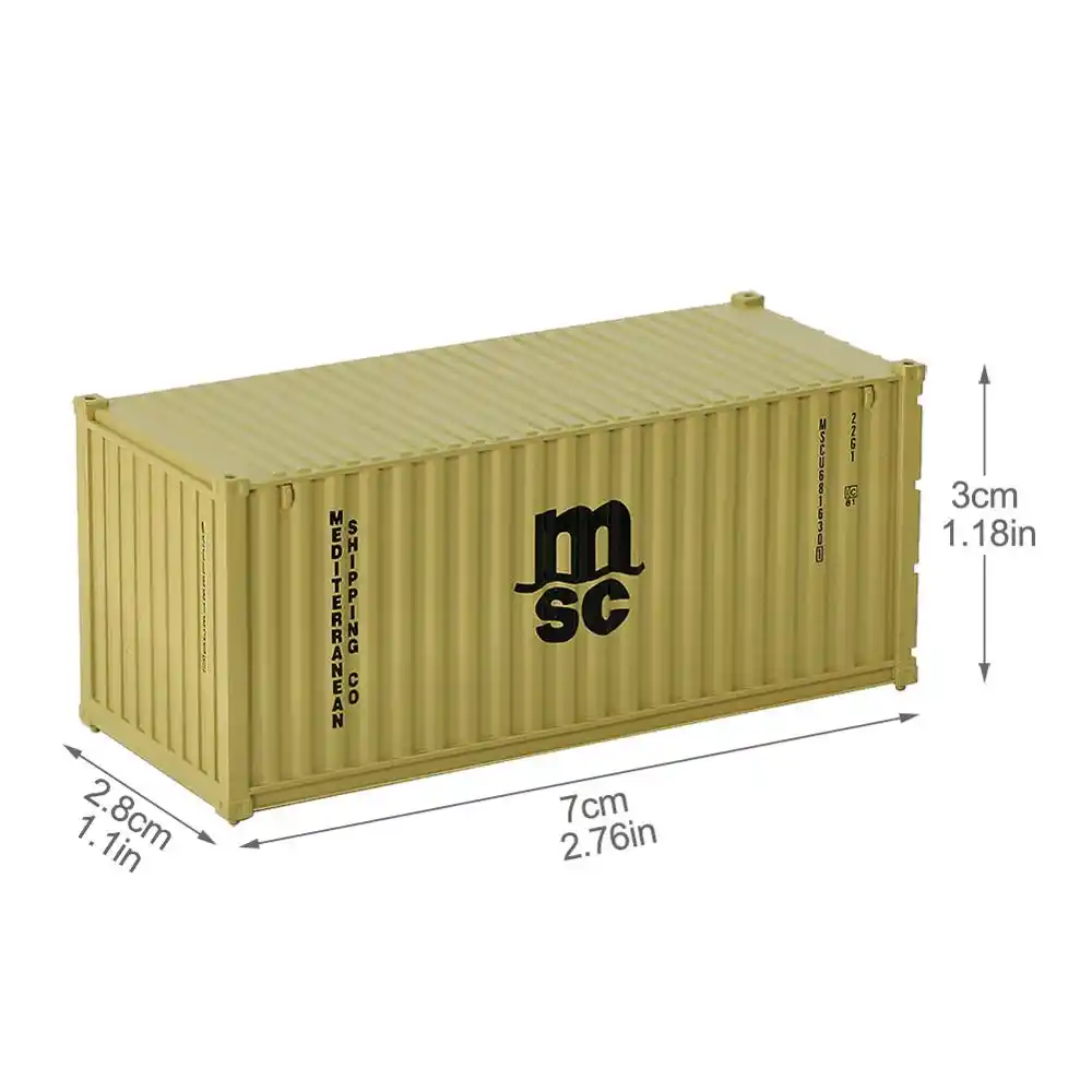 20ft shipping container freight car wagon 1:87 c8726 model