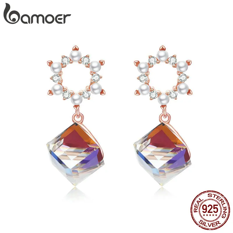 bamoer Austria Crystal Cube Dangle Earrings for Women Aurora Light Rinestone Drop Earing Female Sterling Silver Jewelry BSE158
bamoer Austria Crystal Cube Dangle Earrings for Women Aurora Light Rinestone Drop Earing Female Sterling Silver Jewelry BSE158