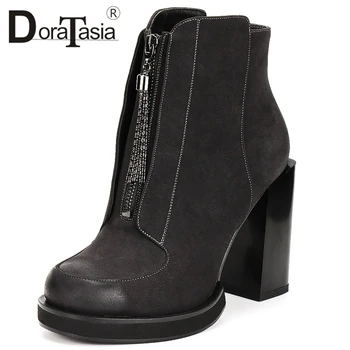 DORATASIA 2019 Large Size 35-41 New Fashion Zip Up Ankle Boots Woman Shoes Chunky Heels Wholesale Black Shoes Woman Boots
DORATASIA 2019 Large Size 35-41 New Fashion Zip Up Ankle Boots Woman Shoes Chunky Heels Wholesale Black Shoes Woman Boots