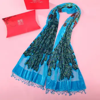High Quality Ladies Hijab Cape Lake Blue Long Muffler Spring Velvet Scarf Wrap Peacock Beaded Shawl Warm Mujere Bufanda Shawls
High Quality Ladies Hijab Cape Lake Blue Long Muffler Spring Velvet Scarf Wrap Peacock Beaded Shawl Warm Mujere Bufanda Shawls