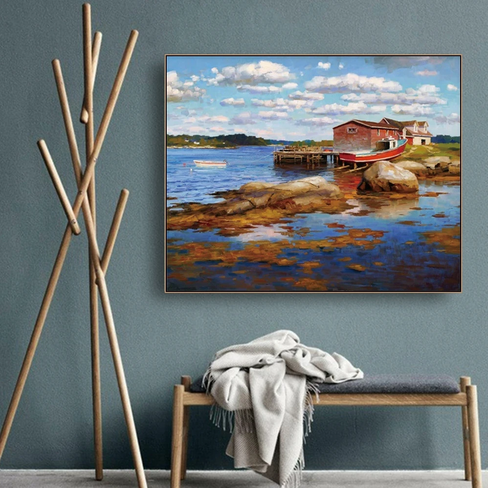 Nordic Landscape Lake Cabin Canvas Paintings Home Decoration Living Room Wall Art Pictures Nature Scenery Posters and Prints
Nordic Landscape Lake Cabin Canvas Paintings Home Decoration Living Room Wall Art Pictures Nature Scenery Posters and Prints
