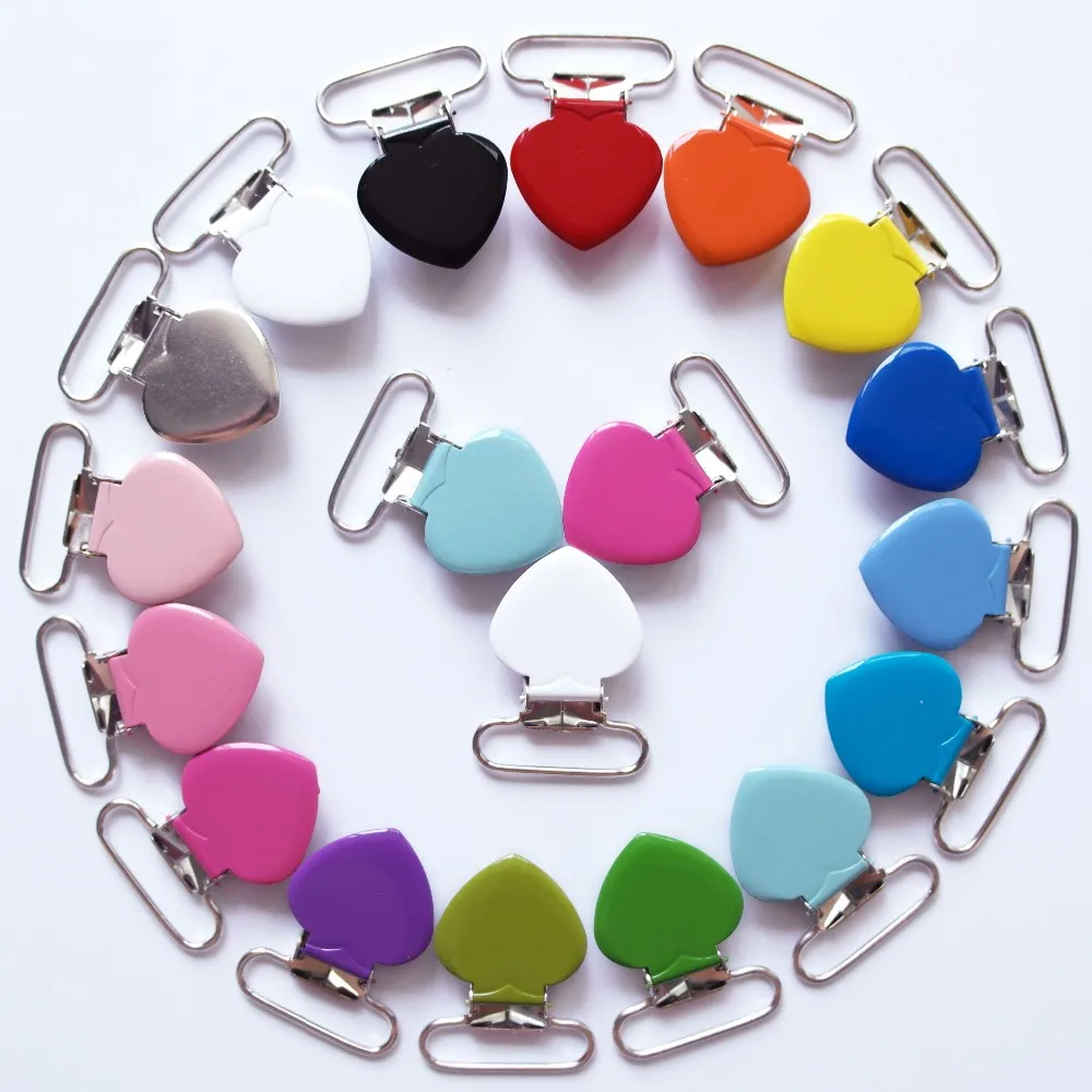 50 pcs Enamel Heart Shape Suspender Clip Baby Metal Heart Pacifier Clips Holder With Plastic Teeth To Protect Fabric Sutoyuen
50 pcs Enamel Heart Shape Suspender Clip Baby Metal Heart Pacifier Clips Holder With Plastic Teeth To Protect Fabric Sutoyuen
