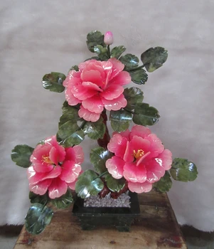 Semi transparent jade peony flower ornaments jade crafts jewelry Home Furnishing living room desk entrance shelf ornaments
Semi transparent jade peony flower ornaments jade crafts jewelry Home Furnishing living room desk entrance shelf ornaments