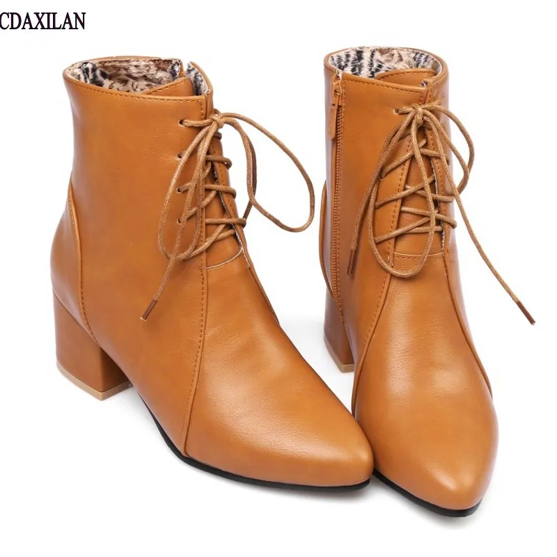 CDAXILAN new arrivals boots women soft leather pointed toe middle heel ankle boots ladies motorcycle boots spring autumn fashion
CDAXILAN new arrivals boots women soft leather pointed toe middle heel ankle boots ladies motorcycle boots spring autumn fashion