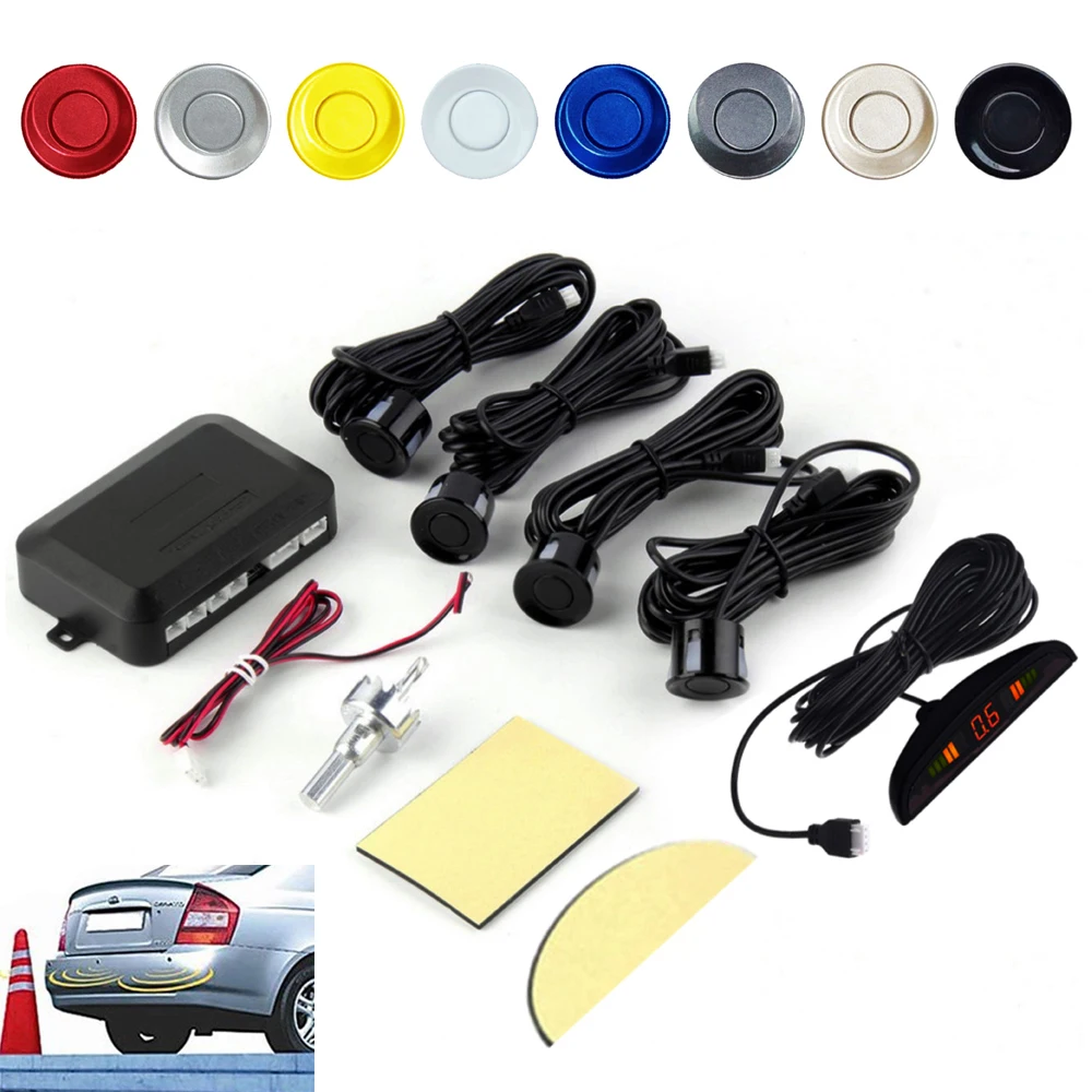 Car Autoradio Reverse Assistance Backup Radar System with 4 Parking Sensors Distance Detection+LED Distance Display+SoundWarning
Car Autoradio Reverse Assistance Backup Radar System with 4 Parking Sensors Distance Detection+LED Distance Display+SoundWarning