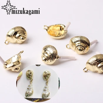 Zinc Alloy Golden 3D Ocean Conch Shell Earrings Base Connectors 6pcs/lot For DIY Beach Earrings Jewelry Making Accessories
Zinc Alloy Golden 3D Ocean Conch Shell Earrings Base Connectors 6pcs/lot For DIY Beach Earrings Jewelry Making Accessories