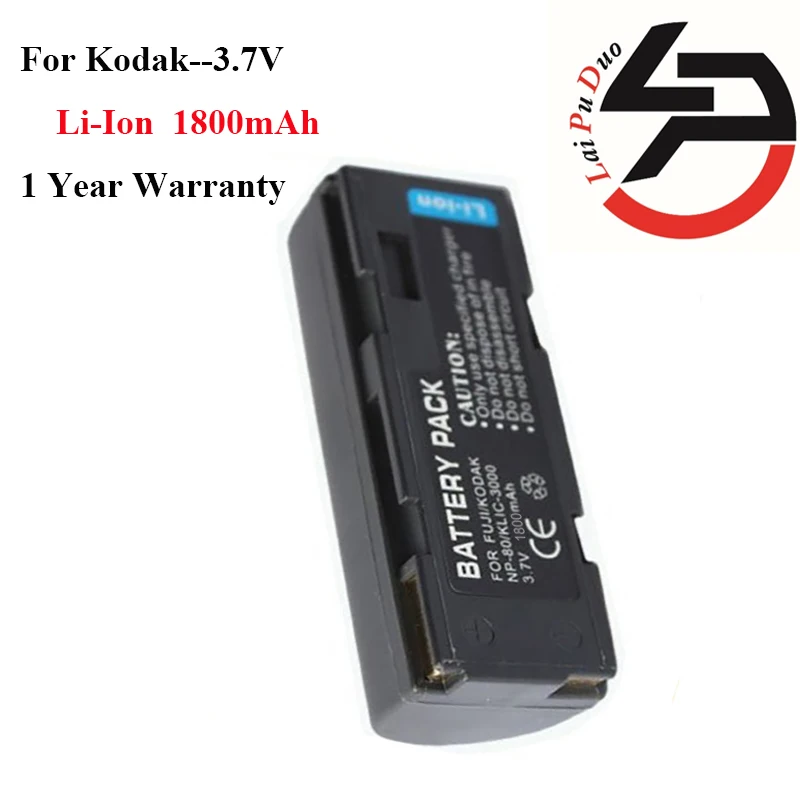 High Quality 1800mAh Brand New Replacement Battery For Kodak NP-80 NP80 NP 80 KLIC-3000 BP-1100R 2900z 4900 4800
High Quality 1800mAh Brand New Replacement Battery For Kodak NP-80 NP80 NP 80 KLIC-3000 BP-1100R 2900z 4900 4800