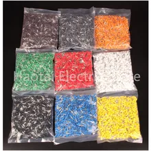 100 unidades/pacote e0508 e7508 e1008 e1508 e2508 isolou virolas terminal bloco cabo extremidade fio conector de friso elétrico terminador(China)
