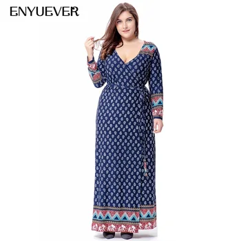 Enyuever Plus Size Maxi Dress Woman Clothes Winter Spring 2019 Long Sleeve V Neck Print Vestidos Vintage Party Casual Wrap Dress
Enyuever Plus Size Maxi Dress Woman Clothes Winter Spring 2019 Long Sleeve V Neck Print Vestidos Vintage Party Casual Wrap Dress