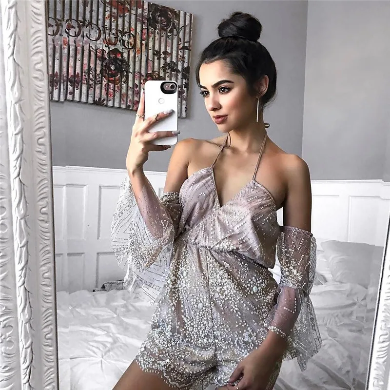 High Quality Women Sexy Jumpsuits Playsuits Off Shoulder Boho Womens Strappy Lace Up Sequin Evening Party Playsuit Jumpsuit
High Quality Women Sexy Jumpsuits Playsuits Off Shoulder Boho Womens Strappy Lace Up Sequin Evening Party Playsuit Jumpsuit