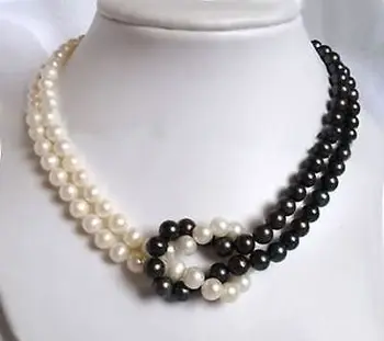 Hot sale Free Shipping>>>>>2Rows 7-8mm Black /White Akoya Cultured Pearl Necklace
Hot sale Free Shipping>>>>>2Rows 7-8mm Black /White Akoya Cultured Pearl Necklace