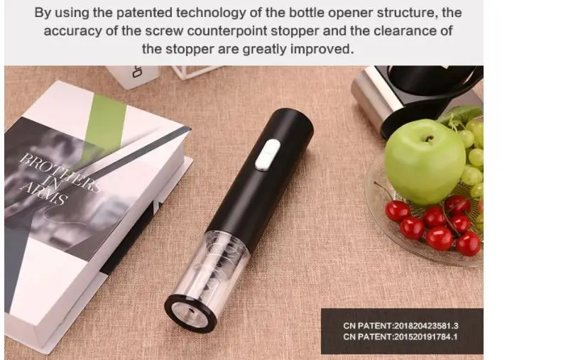 Automatic Wine Opener Corkscrew Bottle Tool with Foil Cutter Battery corkscrew opener wine gifts bar tools
Automatic Wine Opener Corkscrew Bottle Tool with Foil Cutter Battery corkscrew opener wine gifts bar tools