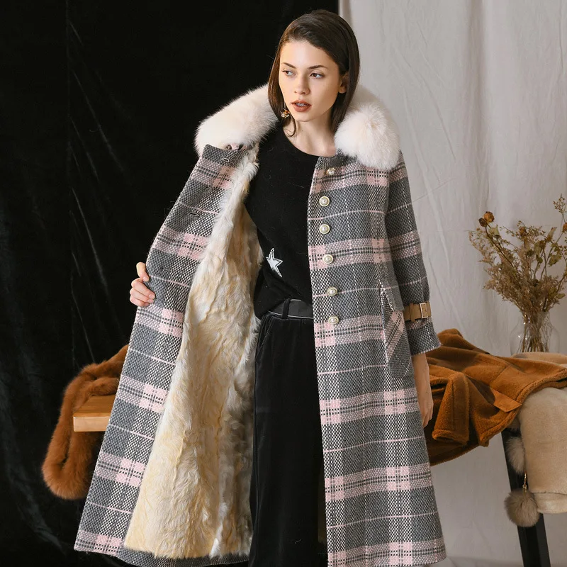 Korean Vintage Real Fur Coat Streetwear Sheep Shearling Fox Fur Collar 100% Wool Jacket Autumn Winter Coat Women Clothes 2019
Korean Vintage Real Fur Coat Streetwear Sheep Shearling Fox Fur Collar 100% Wool Jacket Autumn Winter Coat Women Clothes 2019