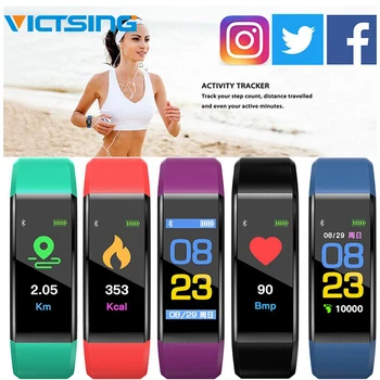 VicTsing Fitness Tracker Smartband Color Screen Heart Rate Monitor Smart Bracelet Sport Wristband IP67 Waterproof USB Charge
VicTsing Fitness Tracker Smartband Color Screen Heart Rate Monitor Smart Bracelet Sport Wristband IP67 Waterproof USB Charge