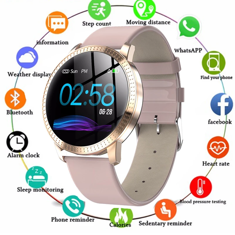 Smart Watch Waterproof IP67 1.22 Inch Blood Pressure Monitoring Metal Starp Multi Sport Modes SmartWatch Women Band Sport Watch
Smart Watch Waterproof IP67 1.22 Inch Blood Pressure Monitoring Metal Starp Multi Sport Modes SmartWatch Women Band Sport Watch