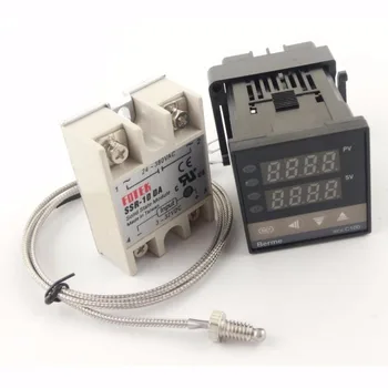 REX-C100FK02-V*AN PID Temperature Controller Set with 10DA/25DA/40DA/50DA/75DA Solid State Relay and 1M K Type Thermocouple
REX-C100FK02-V*AN PID Temperature Controller Set with 10DA/25DA/40DA/50DA/75DA Solid State Relay and 1M K Type Thermocouple