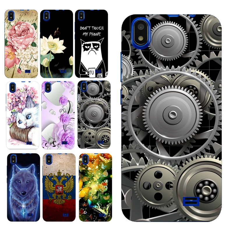 Black Gear Art Paint Pattern Case Cover For Prestigio Wize Q3 PSP3471DUO TPU Soft Cases