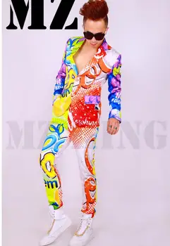 S-5XL GD Bigbang Men singers DJ lemon cola graffiti suit pant nightclub stage show formal dress party suit prom groom VSTINUS
S-5XL GD Bigbang Men singers DJ lemon cola graffiti suit pant nightclub stage show formal dress party suit prom groom VSTINUS