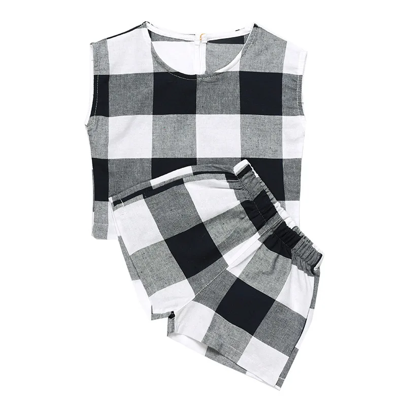 New Summer Korean Baby Boys Plaid Clothes Set Infant Kids Children Cotton Linen Short Sleeve Tees+shorts 2pcs Suits Outfit 1-6Y
New Summer Korean Baby Boys Plaid Clothes Set Infant Kids Children Cotton Linen Short Sleeve Tees+shorts 2pcs Suits Outfit 1-6Y