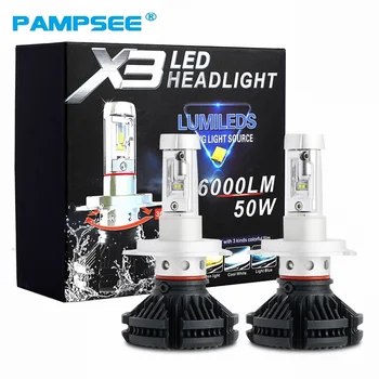 Shipping by DHL X3 50W H4 LED Car Headlight Bulbs 6000lm H7 Auto Headlamp H11 LED Car Bulb 12V 3000K/6500K/8000K 9005 9006/HB4
Shipping by DHL X3 50W H4 LED Car Headlight Bulbs 6000lm H7 Auto Headlamp H11 LED Car Bulb 12V 3000K/6500K/8000K 9005 9006/HB4