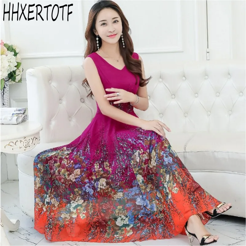 Summer Print Chiffon Dress Women 2019 New Bohemia Beach Dress Sexy Slim Women Elegant Long Dresses Plus Size
Summer Print Chiffon Dress Women 2019 New Bohemia Beach Dress Sexy Slim Women Elegant Long Dresses Plus Size