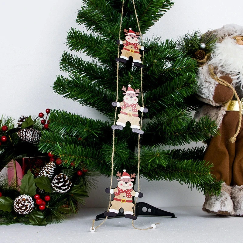 eTya Christmas Wooden Santa Claus Ladder Pendant Christmas Tree Drop Ornaments Snowman Elk New Year Xmas Decorations for Home
eTya Christmas Wooden Santa Claus Ladder Pendant Christmas Tree Drop Ornaments Snowman Elk New Year Xmas Decorations for Home