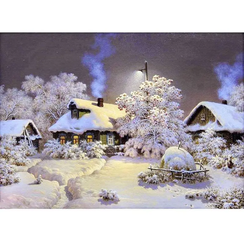 5D Diamond Embroidery Landscape Snow Night Pattern With Rhinestones Needlework Diamond Mosaic Nature Sale Kits For cross-stitch
5D Diamond Embroidery Landscape Snow Night Pattern With Rhinestones Needlework Diamond Mosaic Nature Sale Kits For cross-stitch