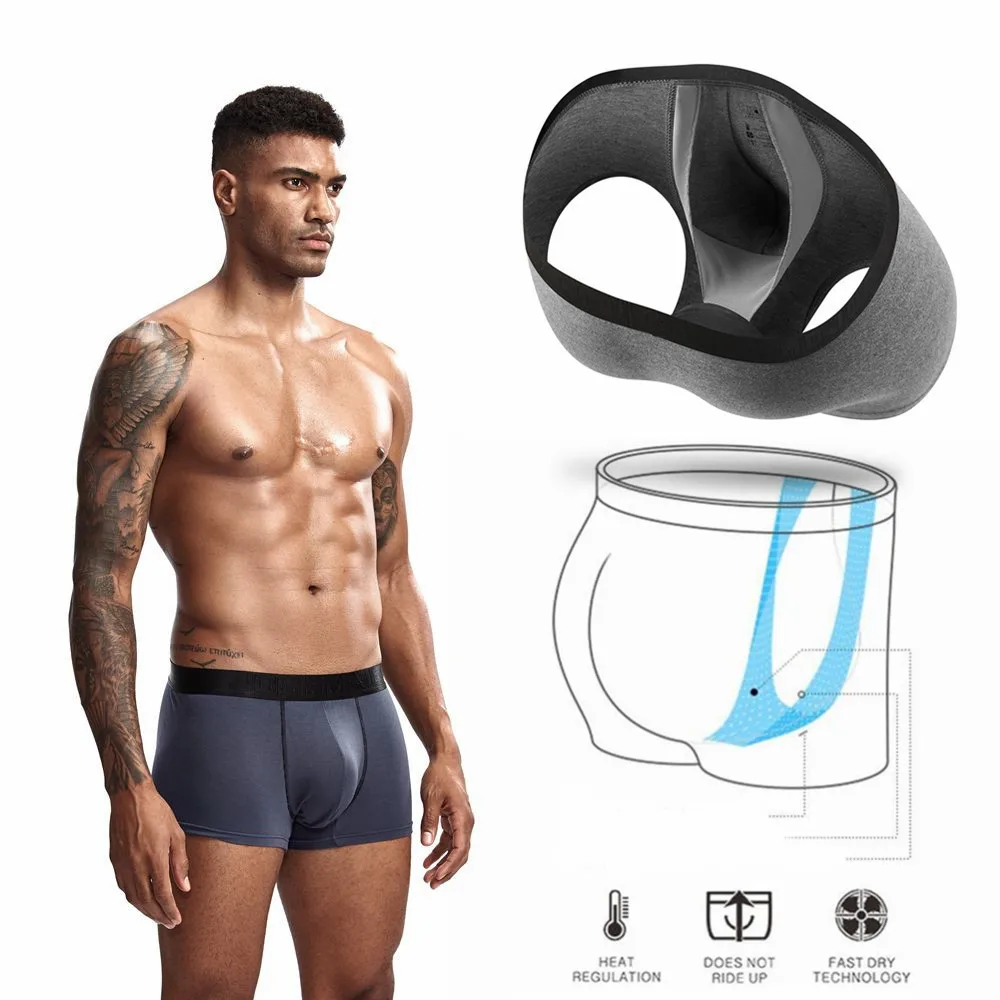 

JOCKMAIL Brand Sexy men Underwear Men's Boxer 3D hammock-shaped pouch designed Breathable mesh panels men boxershorts trunk