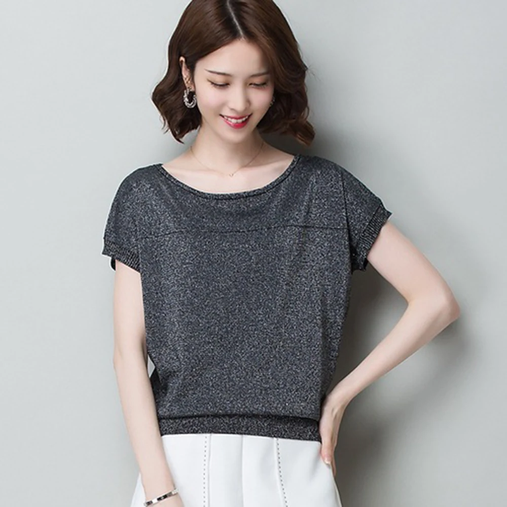 LKlady T-shirt Summer New Bat Sleeve Loose Shirt Female Bright Silk Half-sleeved Shirt Knitted Ice Silk Short-sleeved T-shirt
LKlady T-shirt Summer New Bat Sleeve Loose Shirt Female Bright Silk Half-sleeved Shirt Knitted Ice Silk Short-sleeved T-shirt