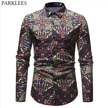 Mandala Floral Print Fashion Shirt Men 2018 Autumn New Slim Fit Long Sleeve Chemsie Homme Brand Deisnger Fancy Camicia Uomo 3XL
Mandala Floral Print Fashion Shirt Men 2018 Autumn New Slim Fit Long Sleeve Chemsie Homme Brand Deisnger Fancy Camicia Uomo 3XL