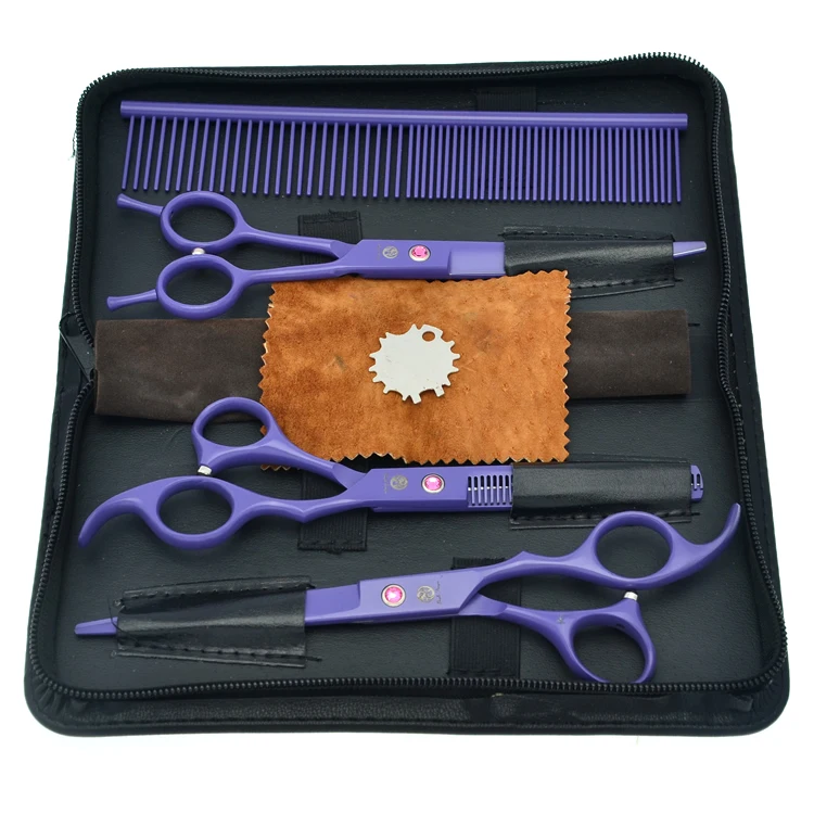 Purple Dragon Stainless Steel Pet Scissors 7.0" Dog Cutting & Thinning & Curved Grooming Shears for Pet Dog Hair Clipper LZS0360
Purple Dragon Stainless Steel Pet Scissors 7.0" Dog Cutting & Thinning & Curved Grooming Shears for Pet Dog Hair Clipper LZS0360
