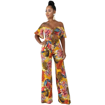 Spring Summer Women Jumpsuit Bodycon Playsuit Bodysuit Overalls Rompers Plus Size Floral Print Slash Neck Bandage Jumpsutis
Spring Summer Women Jumpsuit Bodycon Playsuit Bodysuit Overalls Rompers Plus Size Floral Print Slash Neck Bandage Jumpsutis