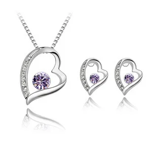 Christmas gift Fashion Austrian Crystal Heart Necklace earrings Set forever Wedding Jewelry Sets 028
Christmas gift Fashion Austrian Crystal Heart Necklace earrings Set forever Wedding Jewelry Sets 028