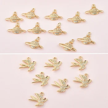 Free Shipping 10pcs Gold Tone Plated Crystal Rhinestone Paved Animal Bird pendants Kawaii Saturn Stars Foating Earring Pendants
Free Shipping 10pcs Gold Tone Plated Crystal Rhinestone Paved Animal Bird pendants Kawaii Saturn Stars Foating Earring Pendants