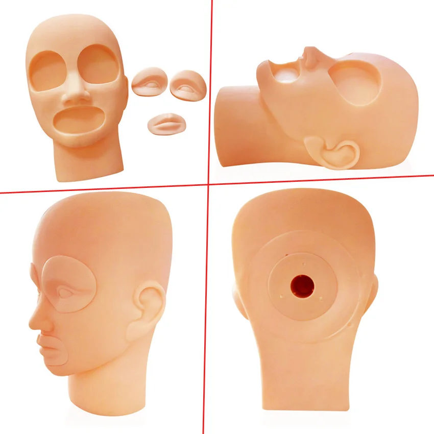 Fold Points Eyes Lip Mannequin Head Massage Makeup Eyelash Extension Practice Model Hats Hairs Glasses Display for Wigs Showcase1