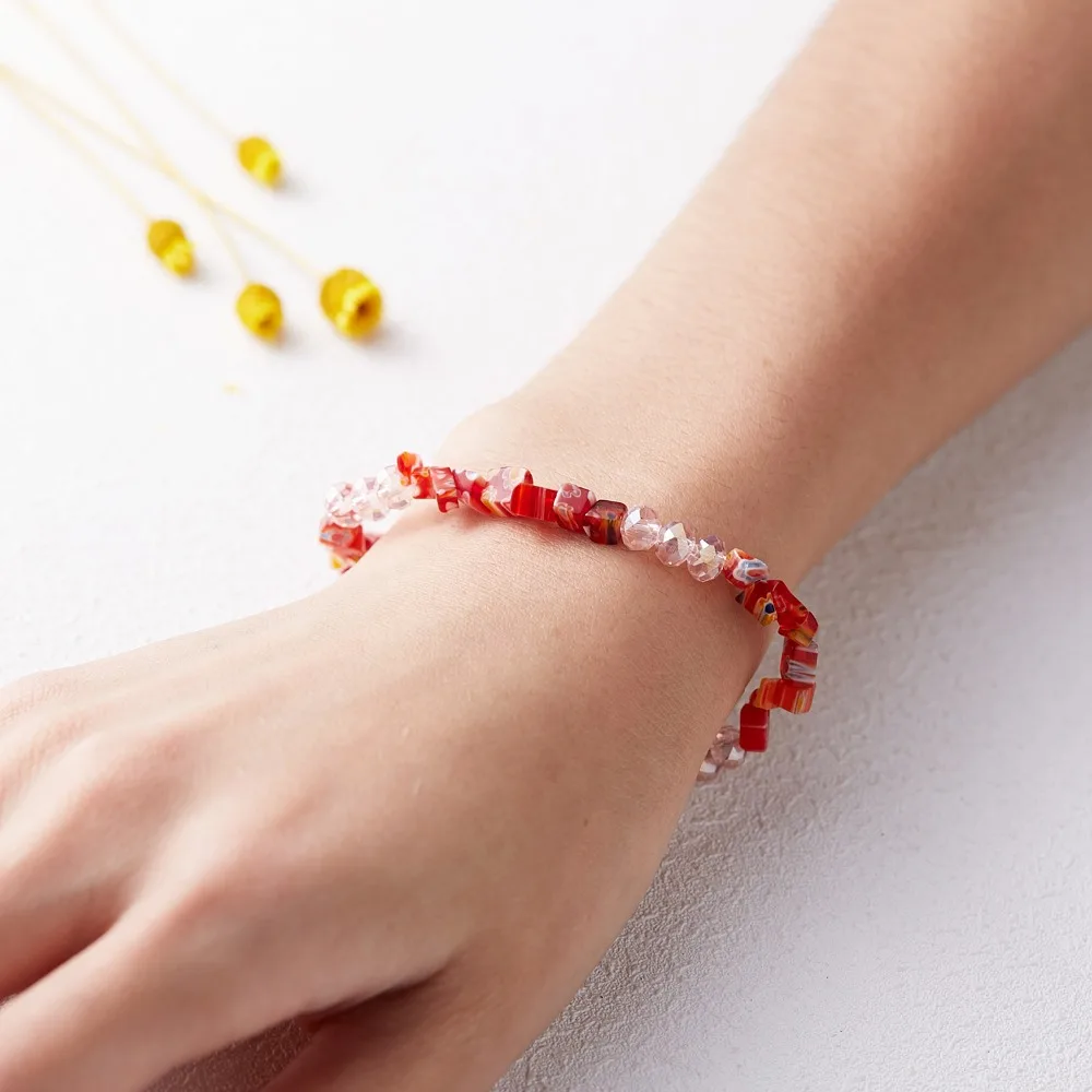 Rinhoo Popular Colored Glass Crystal Beaded Elastic Bracelet For Women's Accessories Gift Fashion Jewelry
Rinhoo Popular Colored Glass Crystal Beaded Elastic Bracelet For Women's Accessories Gift Fashion Jewelry