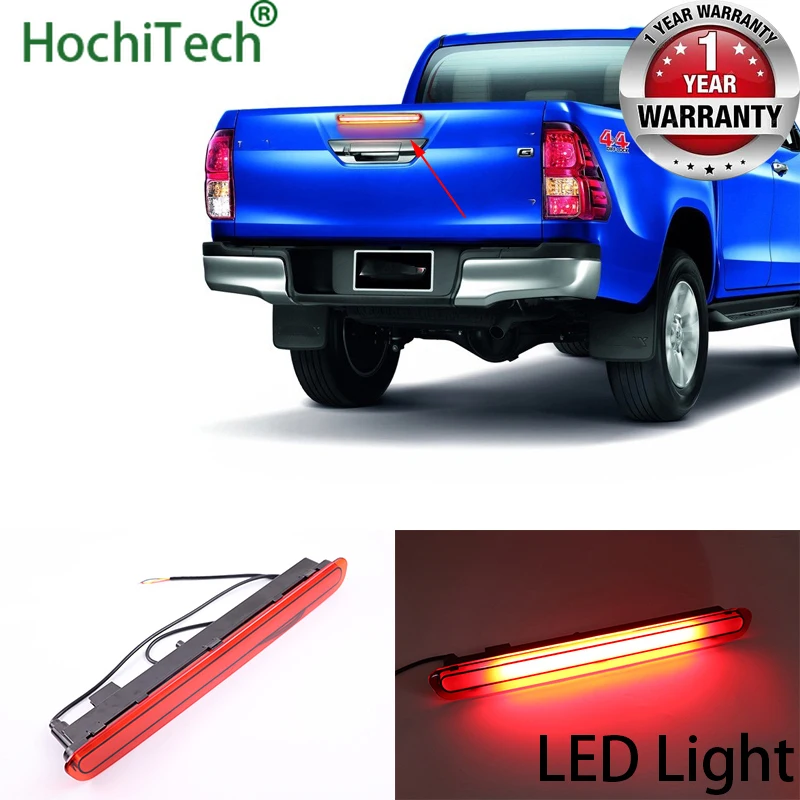 High quality LED Rear Third Strobe Brake Light Lamp Tailgate Red for toyota hilux vigo revo 2015 2016 2017 auto accessories | Автомобили и