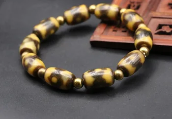 Collectible Treasure Unique Magic Power Tibetan Old Agate Ivory Color Star Faqi dZi Bead Elegant Bracelet 36
Collectible Treasure Unique Magic Power Tibetan Old Agate Ivory Color Star Faqi dZi Bead Elegant Bracelet 36