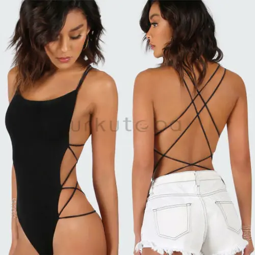Women Straps Bandage Backless Bodycon Romper Jumpsuit Bodysuit Lingerie Playsuit 
Women Straps Bandage Backless Bodycon Romper Jumpsuit Bodysuit Lingerie Playsuit