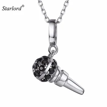 Microphone Necklace 925 Sterling Silver with 18" Silver Cable Chain Singer/Music Lover Jewelry Gift P6311
Microphone Necklace 925 Sterling Silver with 18" Silver Cable Chain Singer/Music Lover Jewelry Gift P6311
