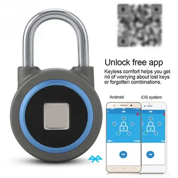 Bluetooth APP Control Padlock Wireless Smart Anti-theft Lock Keyless Fingerprint Locks Unlock Padlock Locker Support IOS Android
Bluetooth APP Control Padlock Wireless Smart Anti-theft Lock Keyless Fingerprint Locks Unlock Padlock Locker Support IOS Android