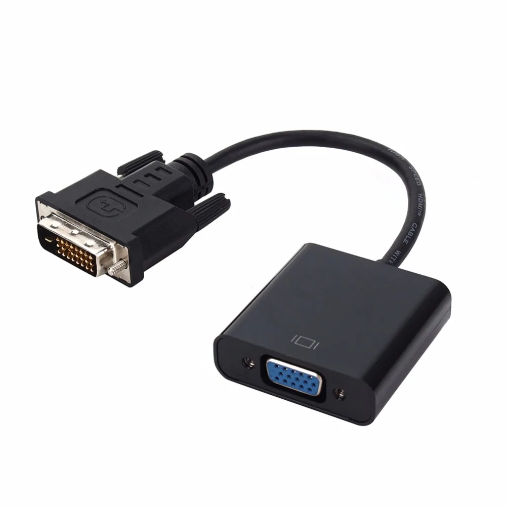 DVI-D 24+1 Male to VGA Female Active HDTV Cable Adapter Converter For Display Card PC Laptop DVI-D To VGA Converter Adapters
DVI-D 24+1 Male to VGA Female Active HDTV Cable Adapter Converter For Display Card PC Laptop DVI-D To VGA Converter Adapters