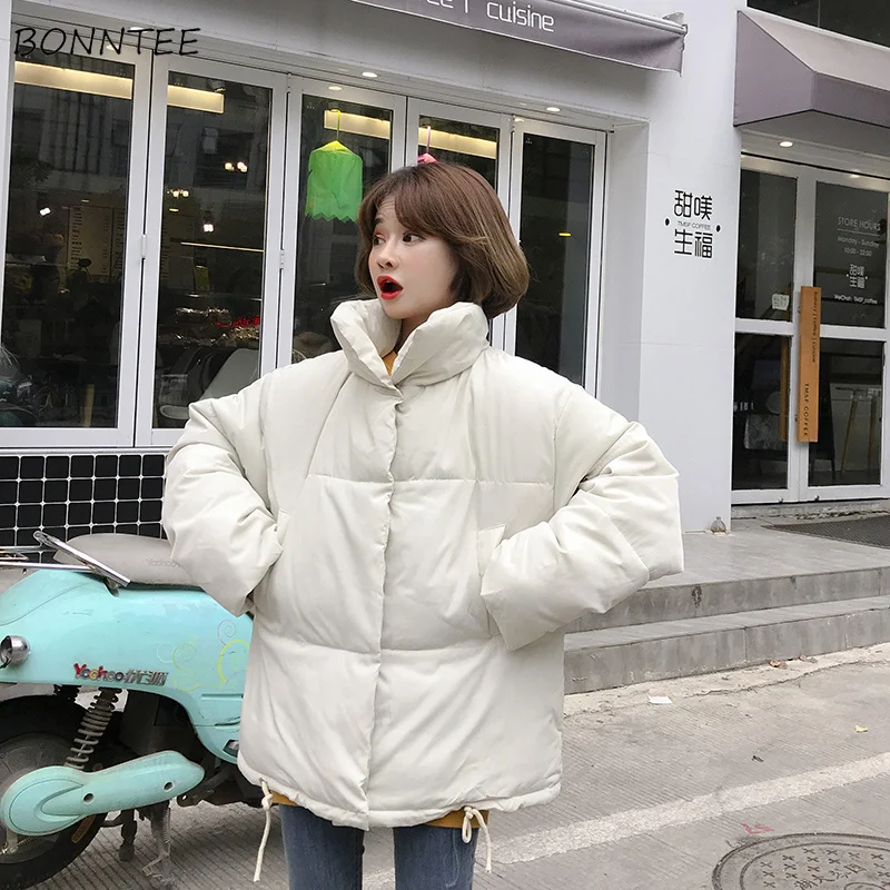 Parkas Women Solid Trendy Stand Single Breasted Loose Thicker Student Coat All-match Womens Korean Style Cotton Lady Short Coats
Parkas Women Solid Trendy Stand Single Breasted Loose Thicker Student Coat All-match Womens Korean Style Cotton Lady Short Coats
