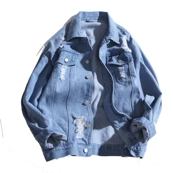 2018 cotton outerwear jean jacket men Slim Fit Casual With Hole Coats For Men Fashion
2018 cotton outerwear jean jacket men Slim Fit Casual With Hole Coats For Men Fashion