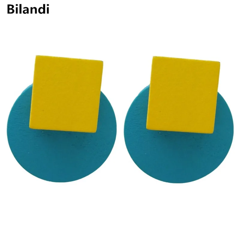 Pretty Design Bright Colorful Round And Square Wood Stud Earring For Woman Jewelry
Pretty Design Bright Colorful Round And Square Wood Stud Earring For Woman Jewelry