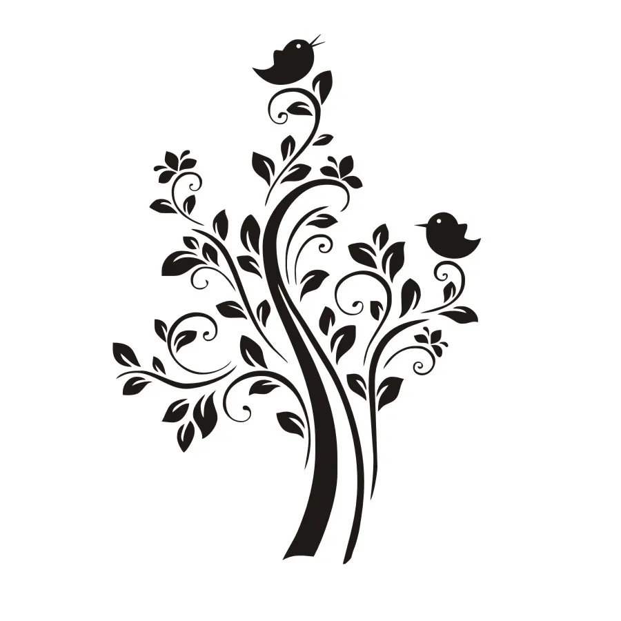 Two Birds On The Tree wall Sticker JD3719B1-1