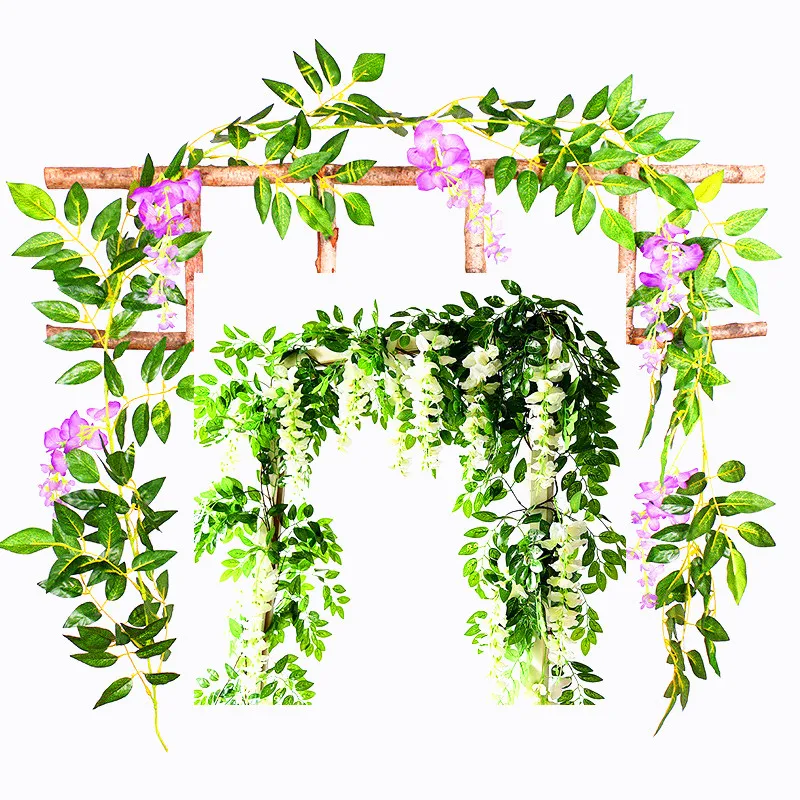 2.2M Artificial Wisteria Vine Garland Plants Foliage Outdoor Home Trailing Flower flowers home office hotel party wedding decor
2.2M Artificial Wisteria Vine Garland Plants Foliage Outdoor Home Trailing Flower flowers home office hotel party wedding decor