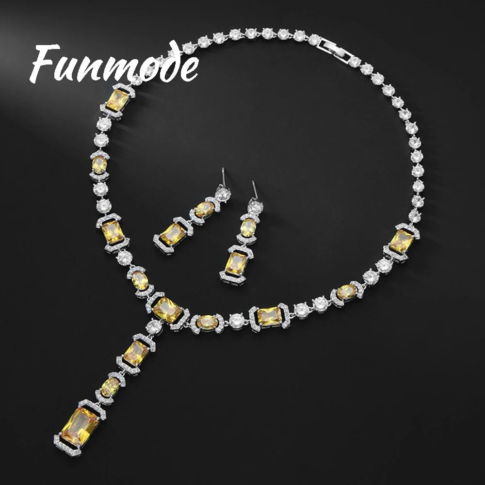 Женские Наборы украшений Funmode, квадратные ювелирные украшения с кубическим цирконием AAA, F009K
Женские Наборы украшений Funmode, квадратные ювелирные украшения с кубическим цирконием AAA, F009K